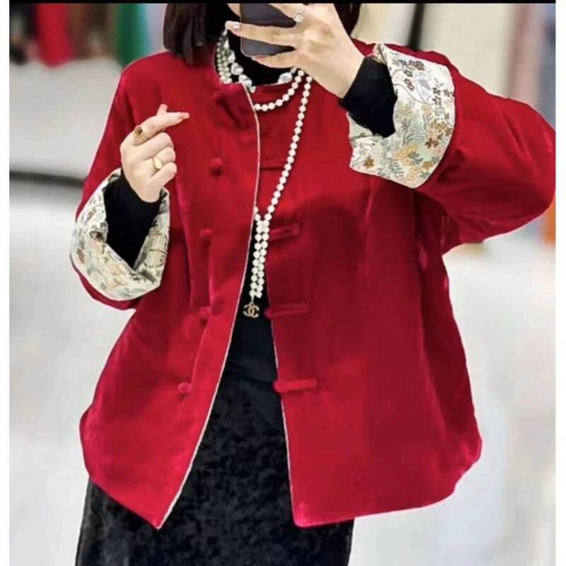 清【新年战袍】2025秋冬双面新中式棉衣复古72851—芙姿FZ-九七