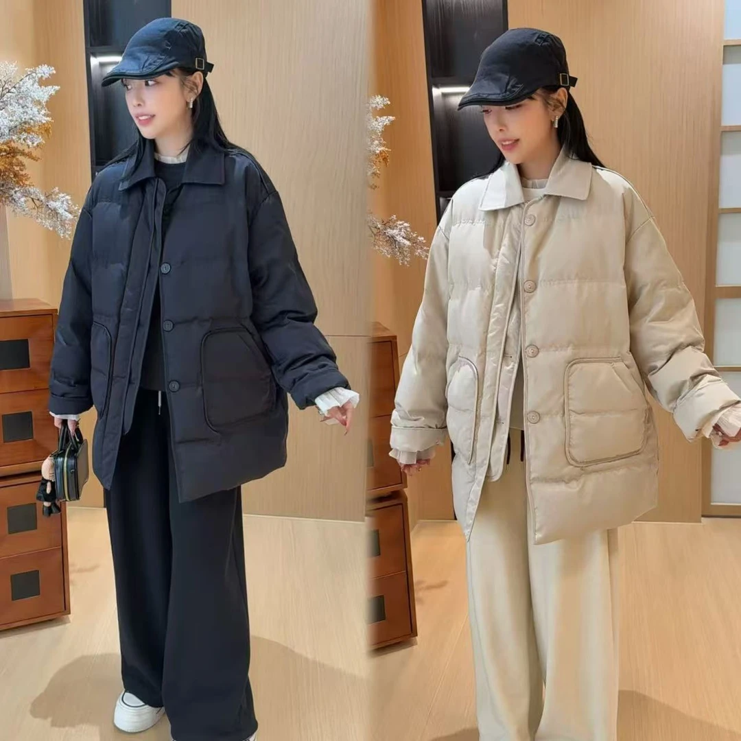 二姐的宝藏《简欧羽绒服》秋冬新款百搭洋气休闲长袖羽绒服#25447