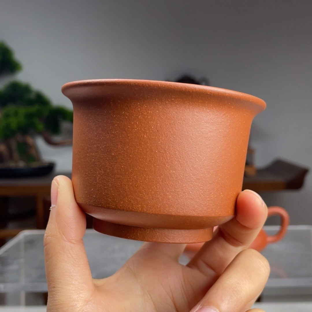 【闪购商品】紫砂茶壶l**x红降坡武将杯容量150cc