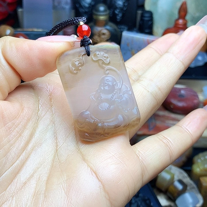 硅化玉未镶嵌吊坠(不含链)冰种佛牌