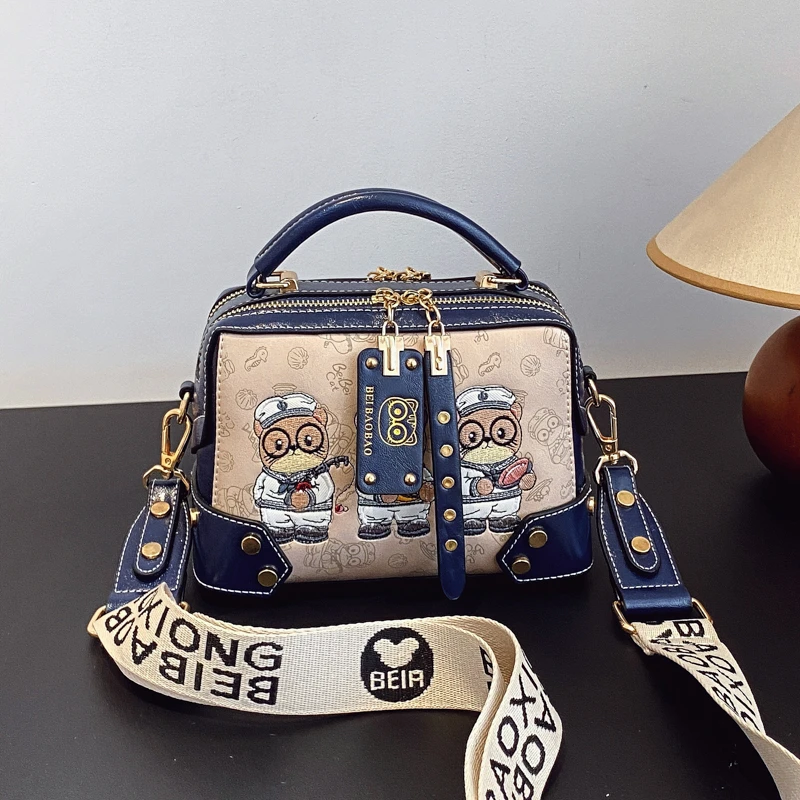 拉链学院风耐脏气质百搭艺术流浪风单肩包斜挎包