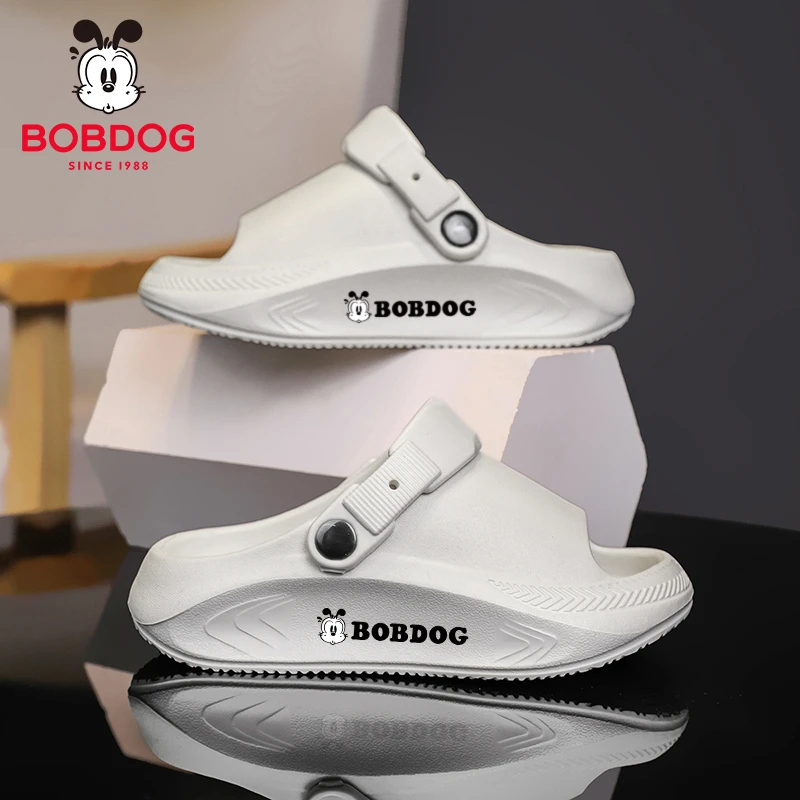 巴布豆踩屎感男童拖鞋儿童中大童家居厚底夏季防滑亲子凉拖鞋软底