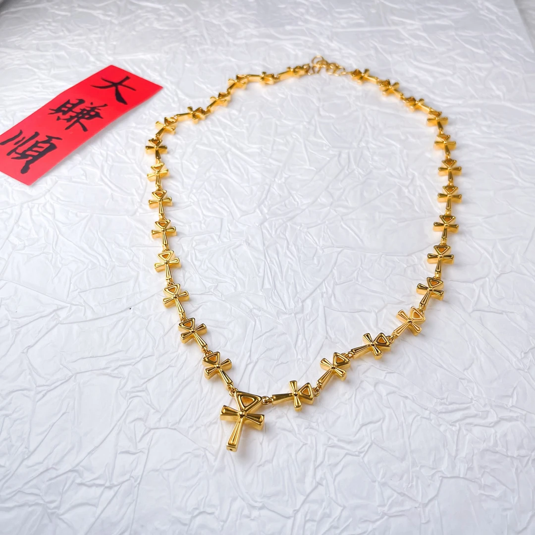 足金999黄金时尚5D无氰克罗项链