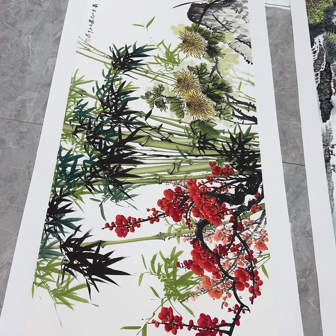 国画纯手绘 70*180