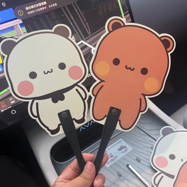 一二布布扇子可爱卡通造型手摇扇学生手持便携适合夏天使用情侣