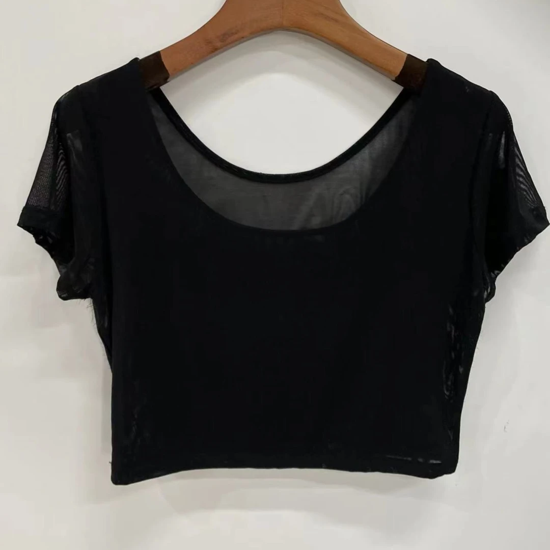 网纱T恤短袖打底衫百搭神器