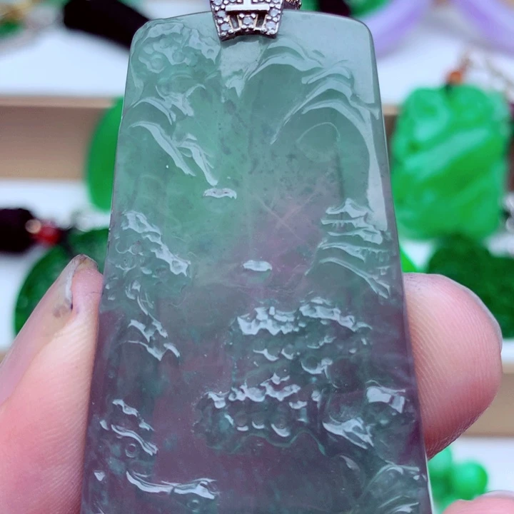 翡翠未镶嵌吊坠(不含链)