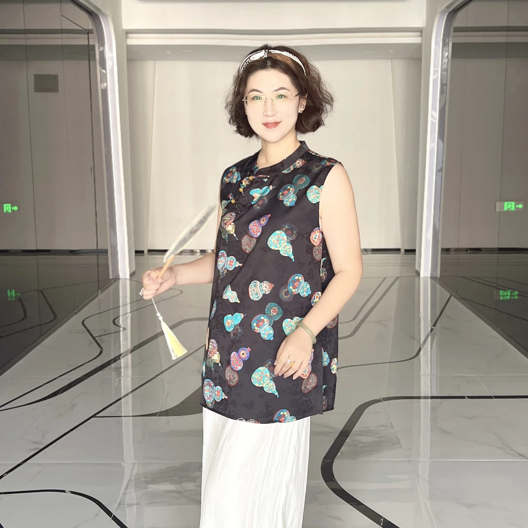 衬衫民族风时尚中长款女装大码中国风百搭国风复古上衣薄款新中式