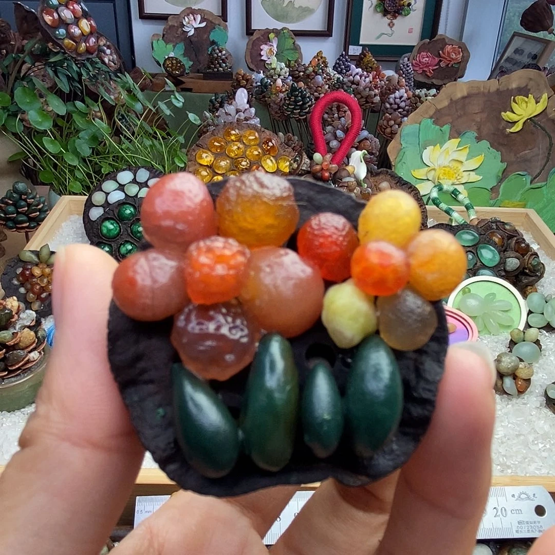 木石院子的莲蓬摆件39