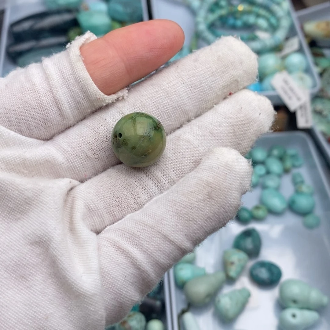 未镶嵌绿松石卡15圆珠