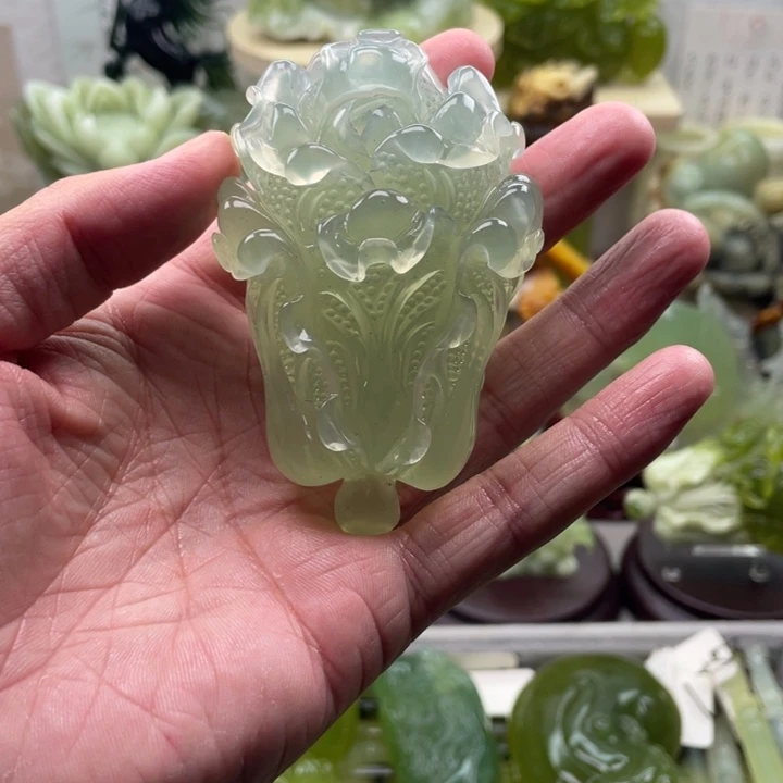 蛇纹石玉未镶嵌四大名玉手把