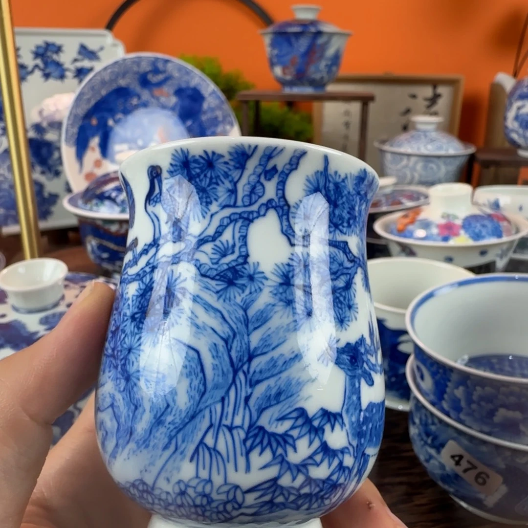 瓷片景德镇手绘青花茶器478