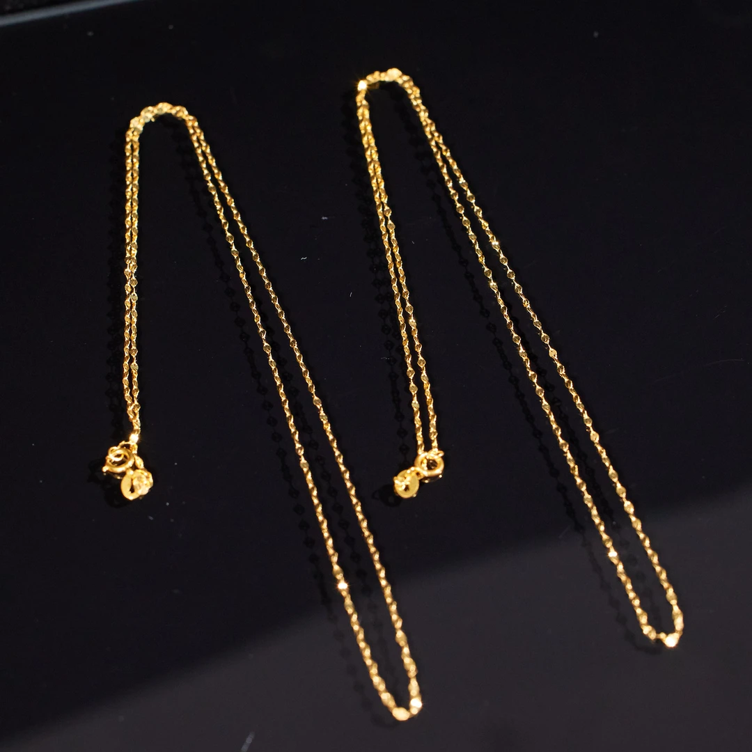 【歪歪】唇唇链项链（加粗版45cm）18K金（多样性发一）XB-N2205