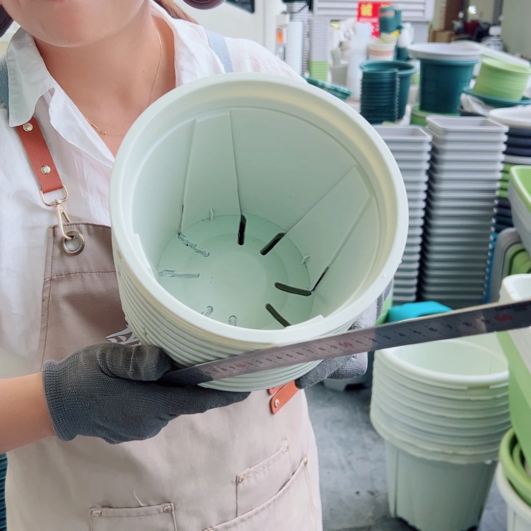 瑕疵青山盆3#米白色10个无托