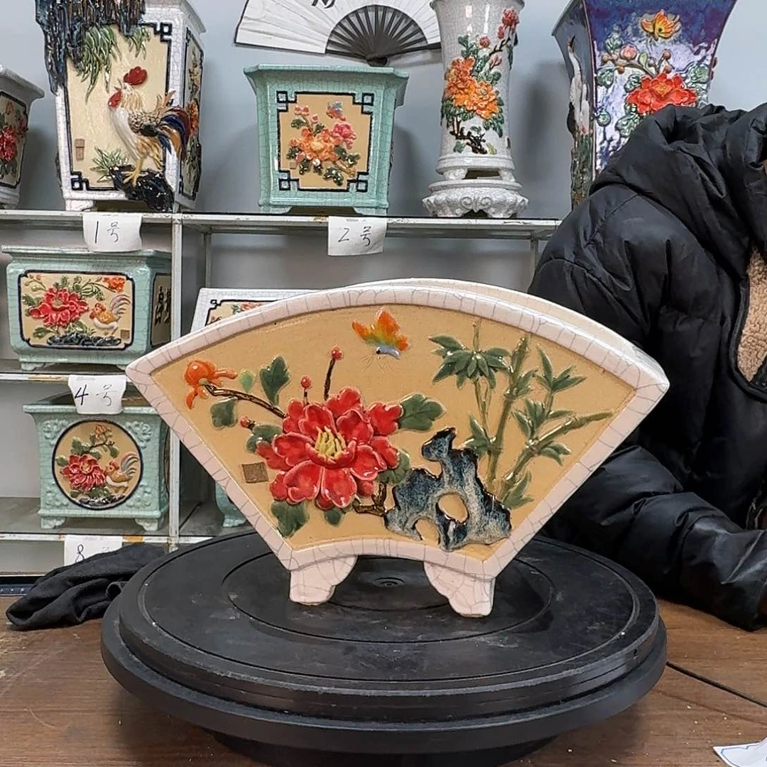 红陶老*仙石湾盆258