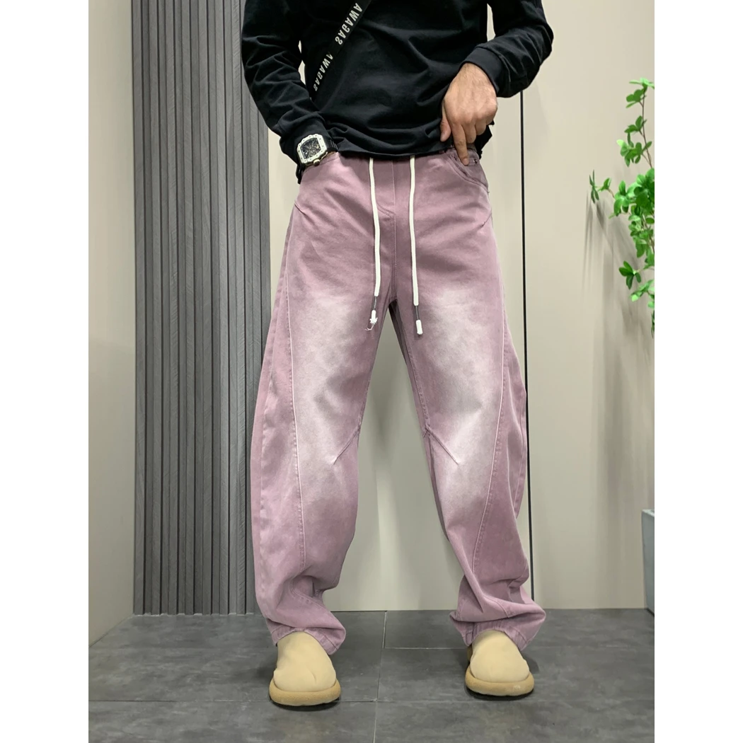 2025秋冬新款设计感水洗美式直筒裤男潮流宽松休闲长裤百搭阔腿裤