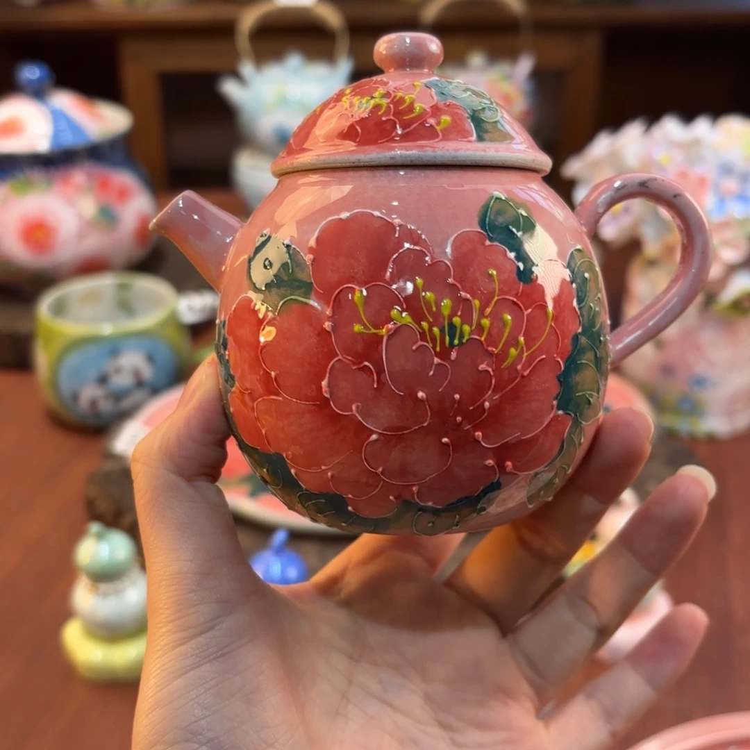 景德镇手绘高温釉下彩陶瓷茶具