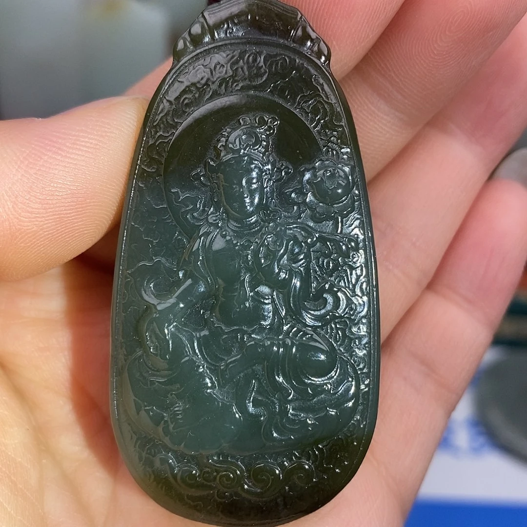 和田玉未镶嵌挂件