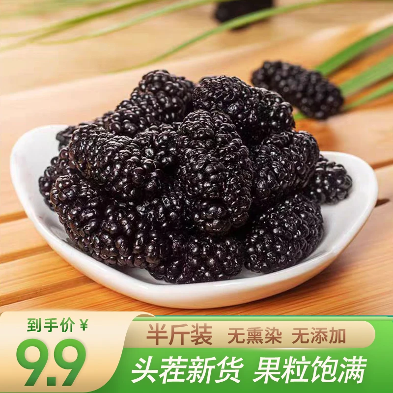 新疆桑葚干黑桑椹特级大果500g泡水泡酒即食新鲜桑葚组合养生茶