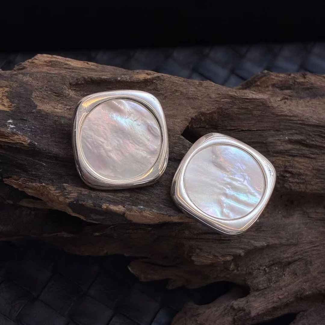 合金贝壳耳饰 “晚霞”SITUOO饰图小众设计款气质法式耳饰轻奢复古