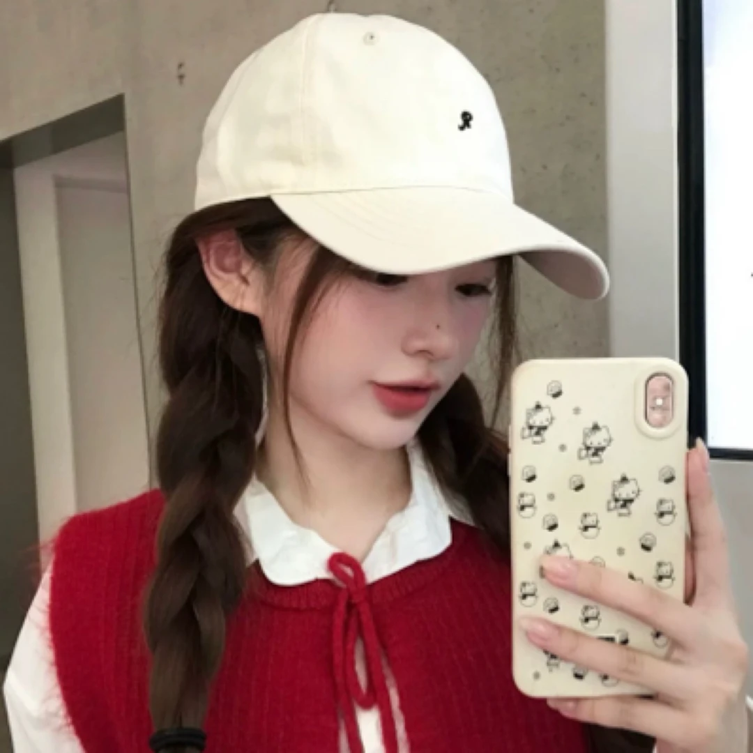 【小R标】棒球帽休闲百搭字母刺绣软顶鸭舌帽水洗运动帽子遮阳帽