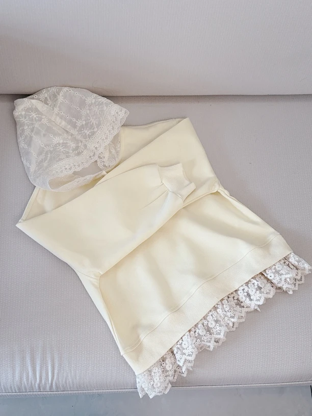 2025秋款花边卫衣女童时尚公主带帽长袖T恤