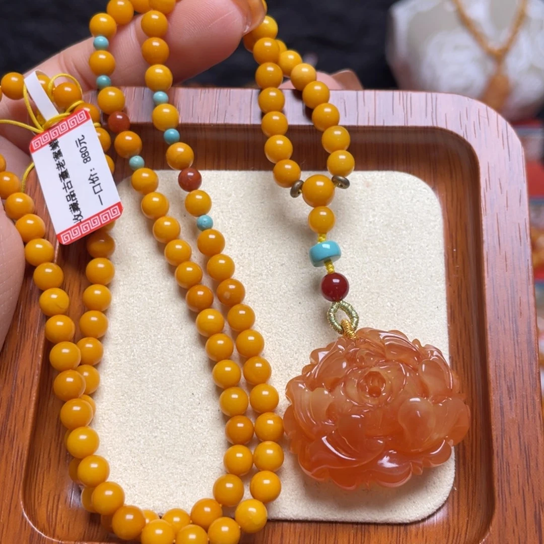 蜜蜡未镶嵌颈饰项链