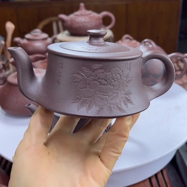 茶壶紫砂紫砂花茶