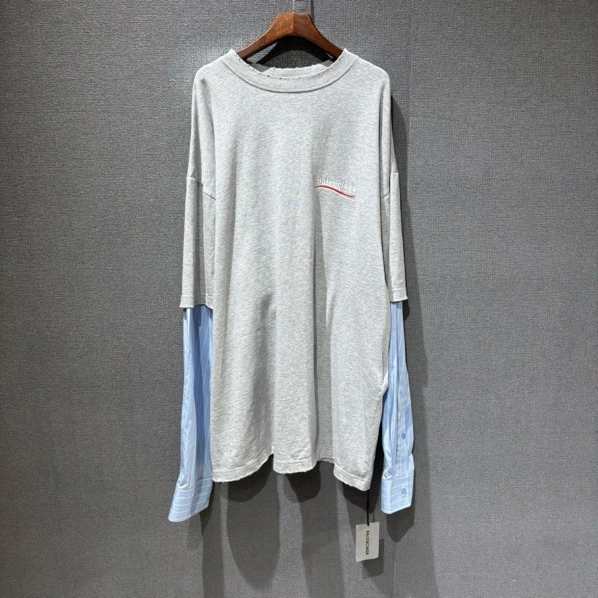 99新 Balenciaga/巴黎世家 （pm）可乐海浪拼接长袖m码/9051