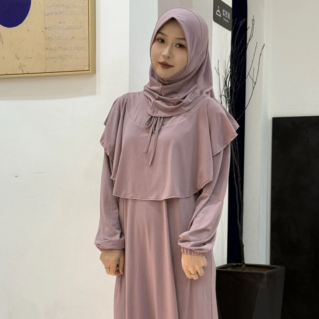 柯儿·高端荷叶边连衣裙（送头巾）