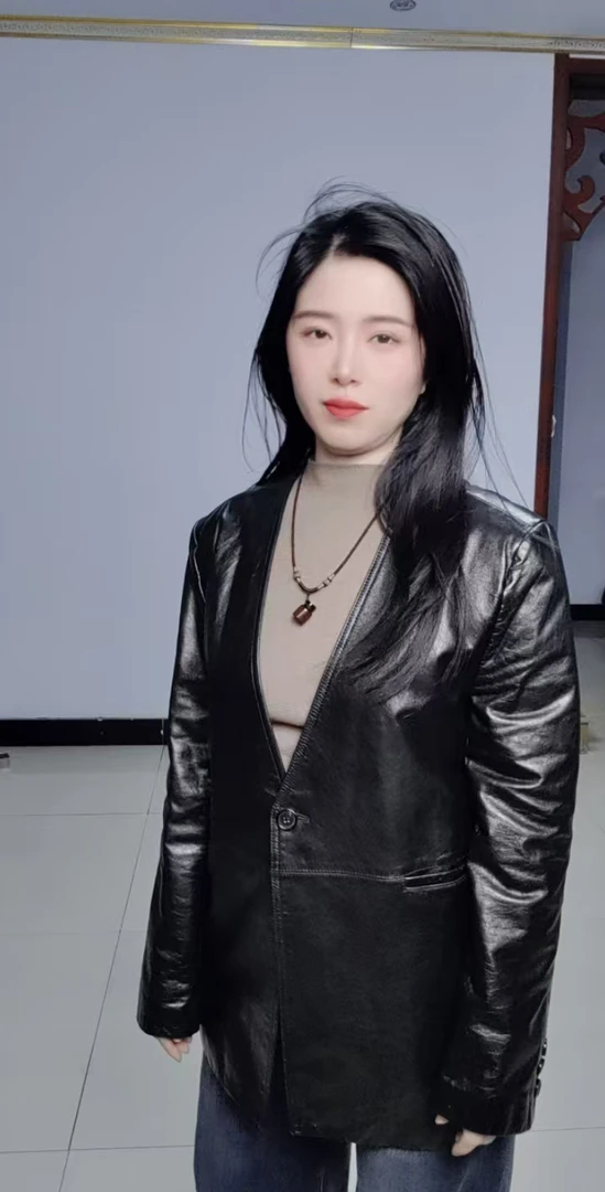 时尚气质款百搭外套（以直播间讲解为准)皮衣女外套简约皮夹克外套