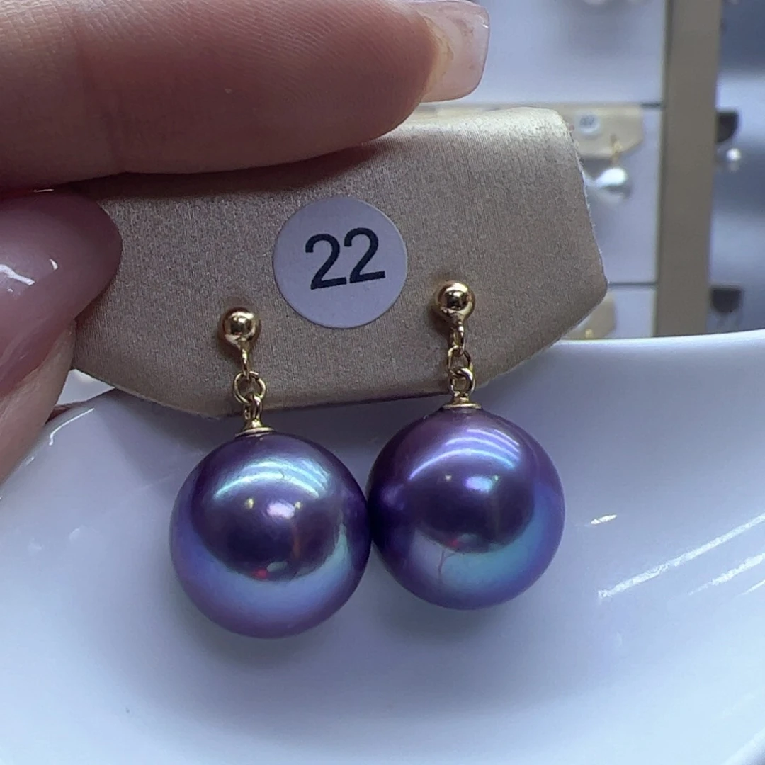 淡水珍珠耳饰银S925镶嵌