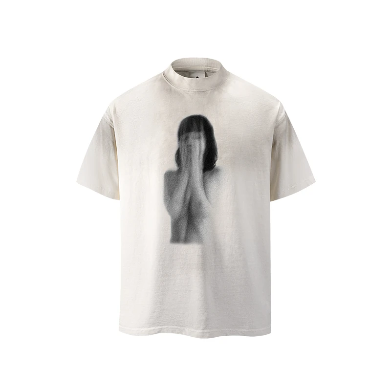 Forfearthat【断片】原创短袖T恤男美式复古高街半袖水洗做旧上衣