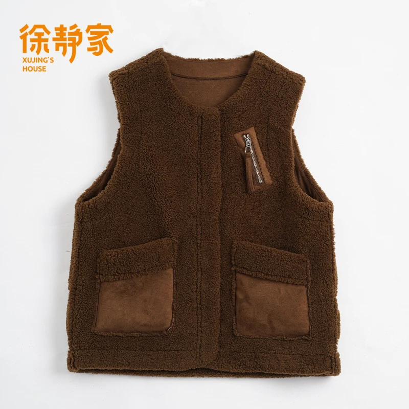 XUJINGJIA/徐静家皮毛一体马甲女6310001