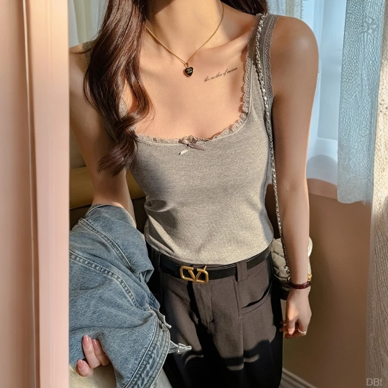 内搭纯底上衣新款打遮欲修身显瘦春夏季蕾丝2025风副乳吊带背心女