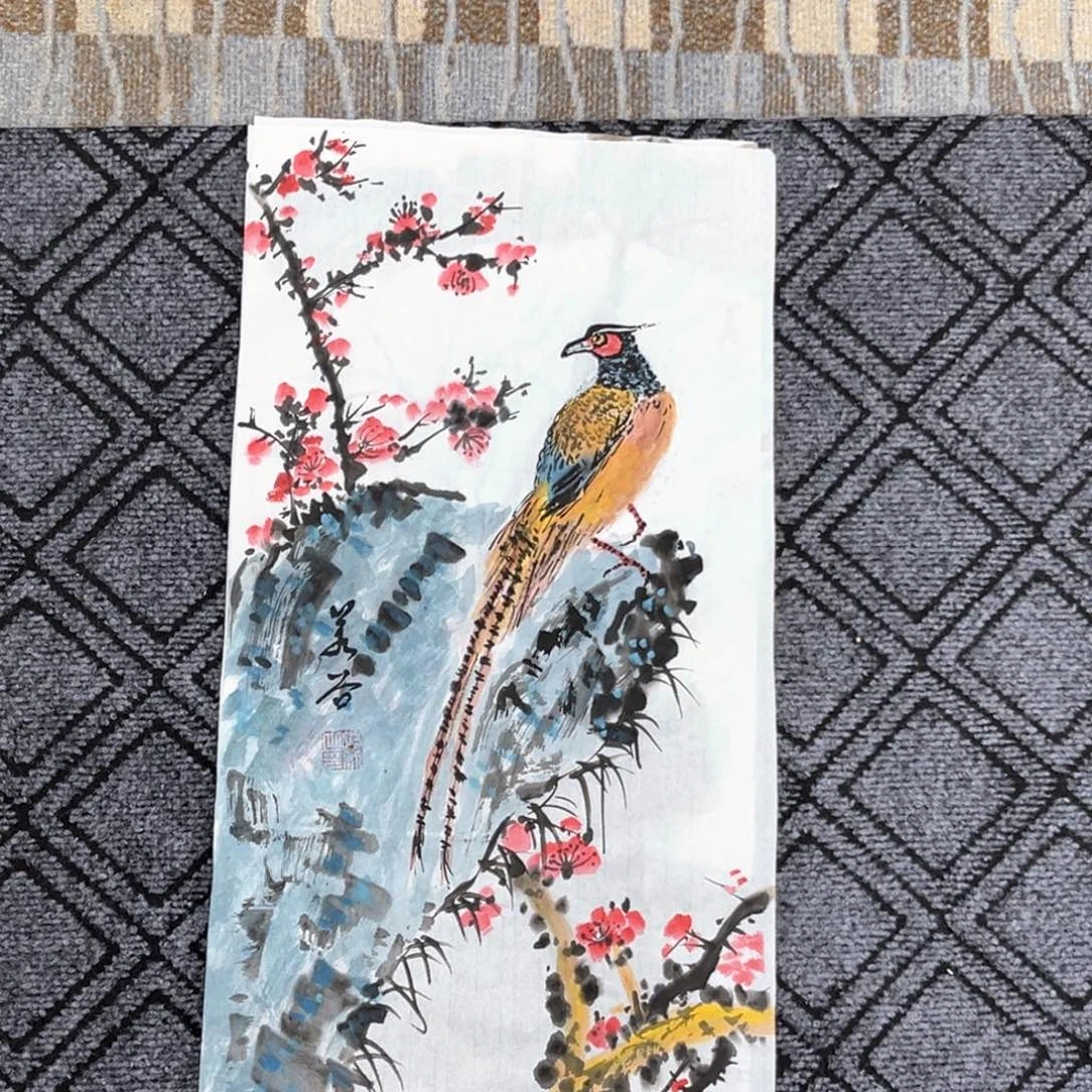 国画王胜利老师四尺四开花鸟作品赵1