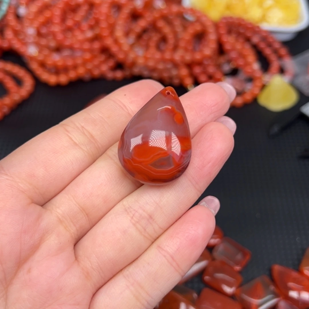 我***雨南红玛瑙未镶嵌吊坠(不含链)