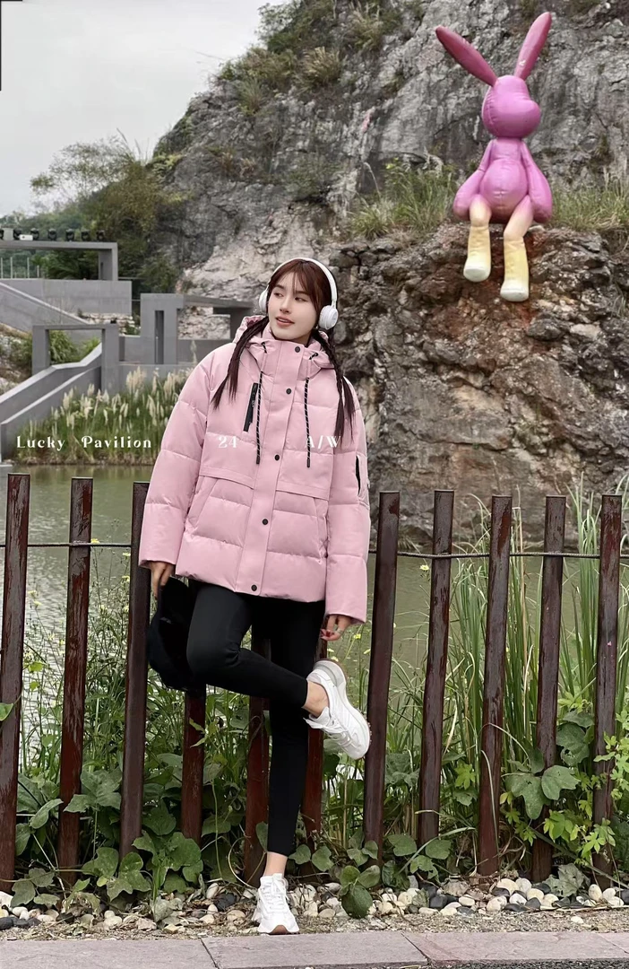 【锦衣服饰】XY 173（08173）连帽抽绳时尚羽绒服