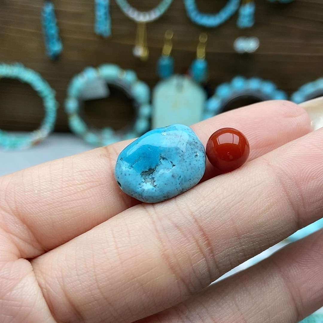 南红玛瑙未镶嵌糖豆