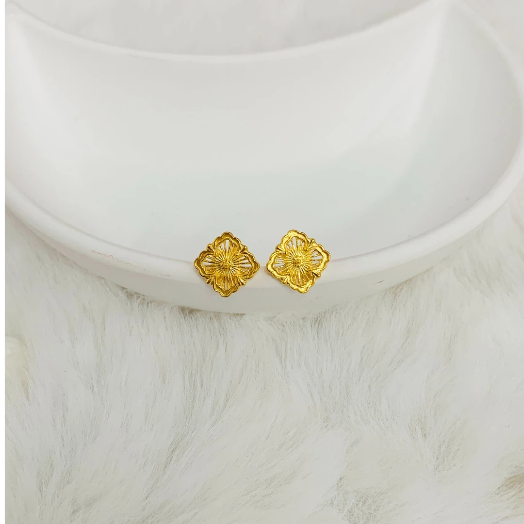 爱一IBELOVE  足金999 耳饰弯钩时尚百搭精美轻奢