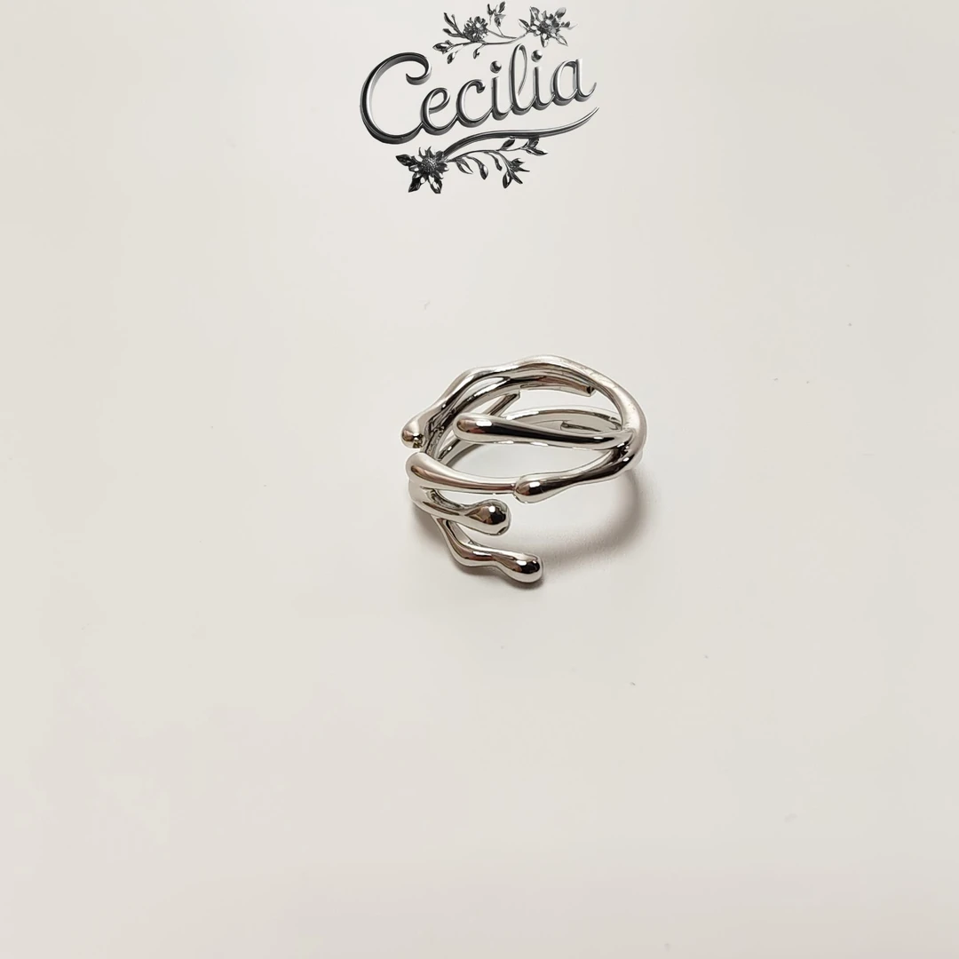 铜合金锆石戒指 Cecilia高定时尚百搭潮流戒指D-J03