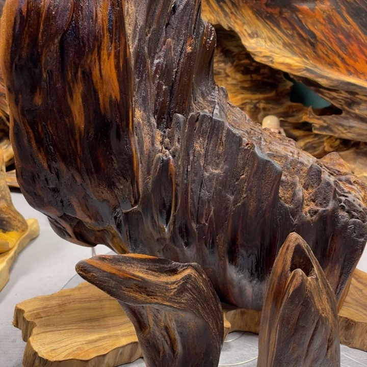 木温**雅越南土沉香药香摆件4件套