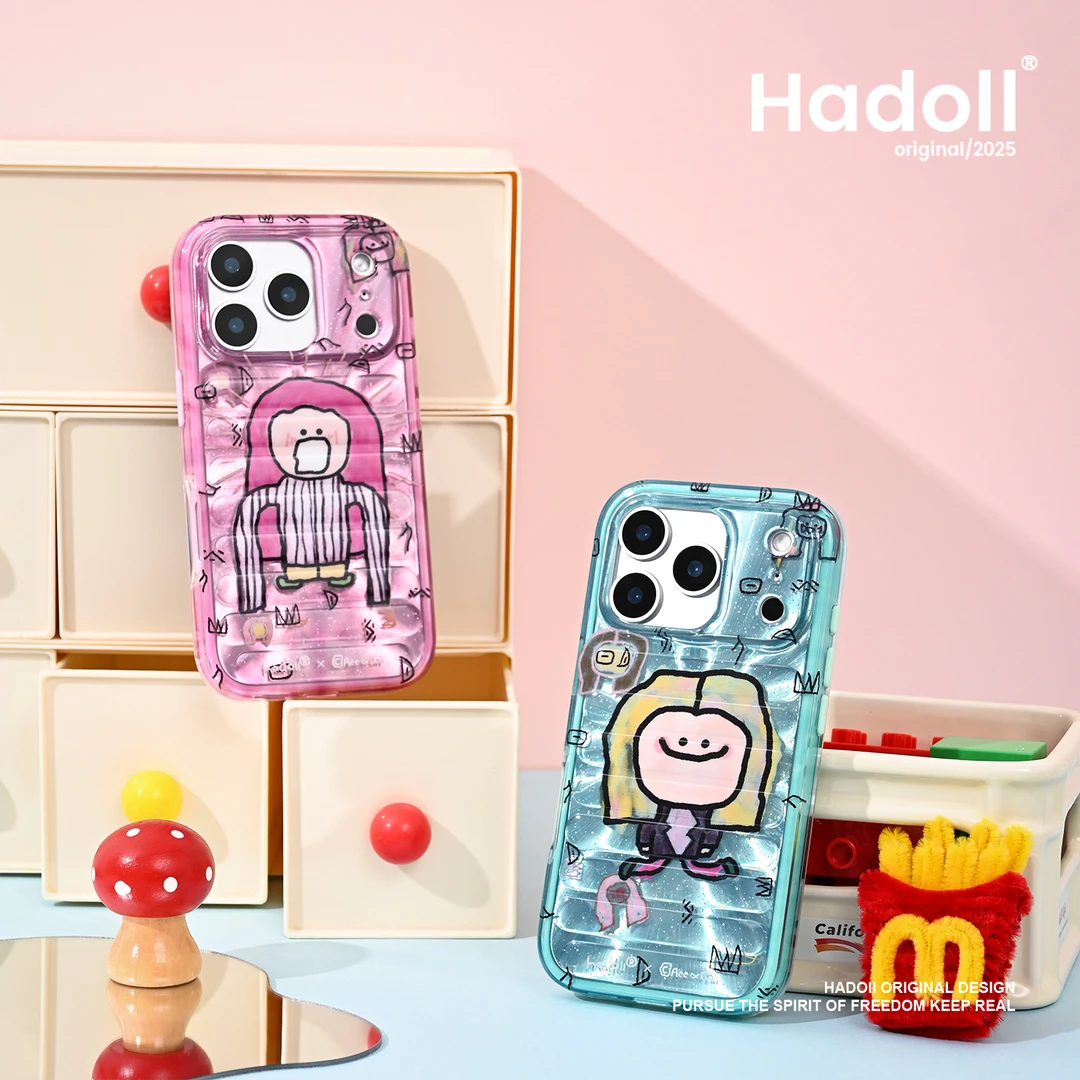 HaDoii原创粉色水晶鞋女孩iPhone16promax手机壳适用苹果15pro 14