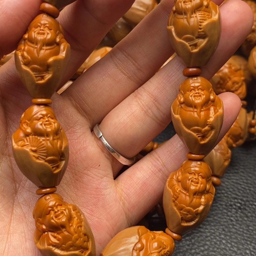 手串橄榄核包衣财神1.7