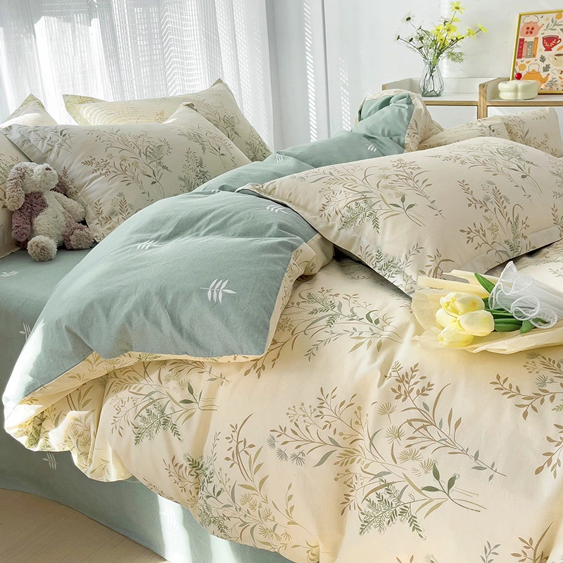全棉被罩印花小清新双人被套200x230cm028
