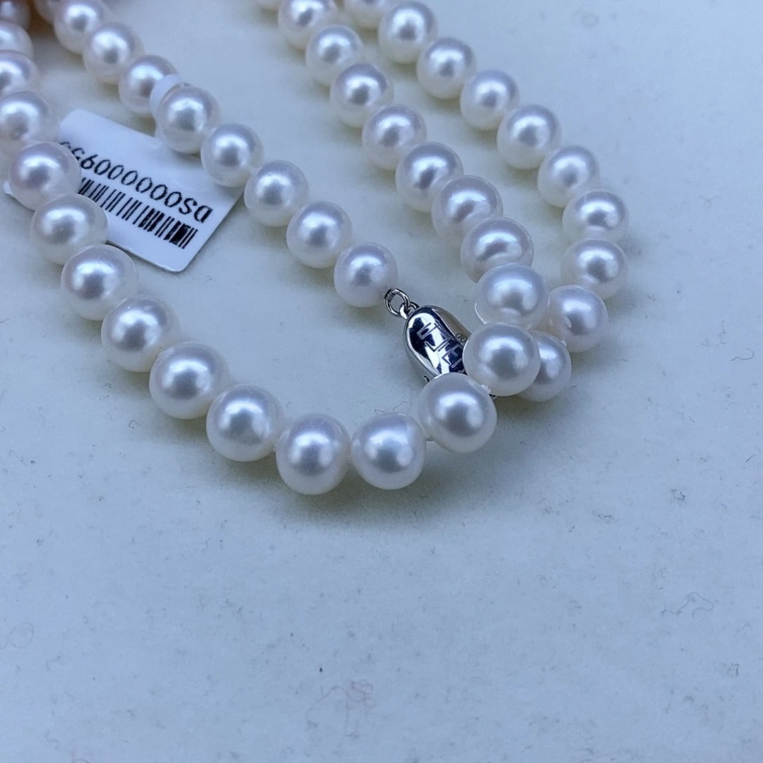 淡水珍珠颈饰银S925镶嵌➕7.8