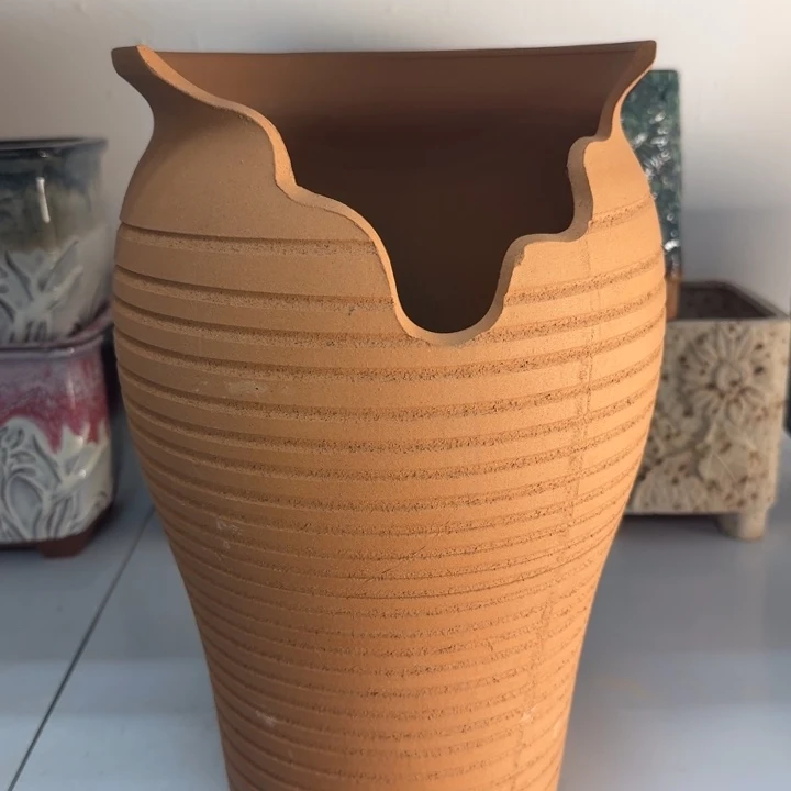 紫砂花盆口18高30，11！111