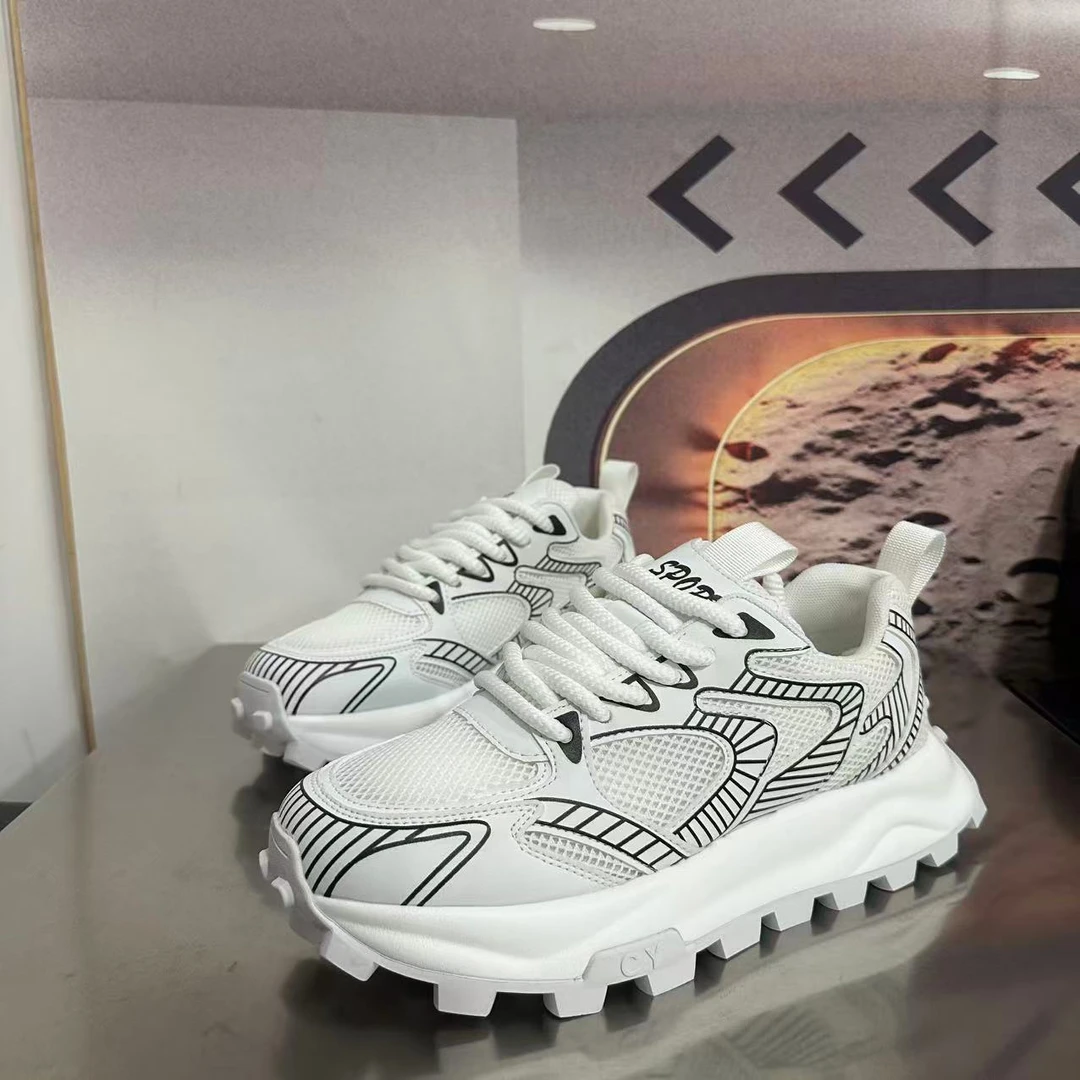 5167四季单里新款2024圆头系带经典休闲板鞋男款时尚鞋潮鞋男