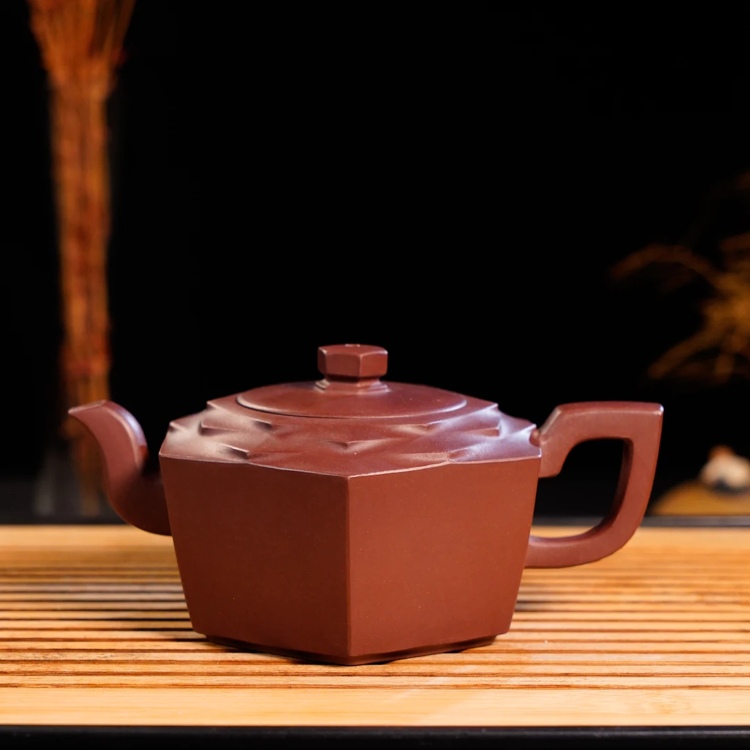 GS28-029    顾旭英  宜兴手工紫砂  六方金钻