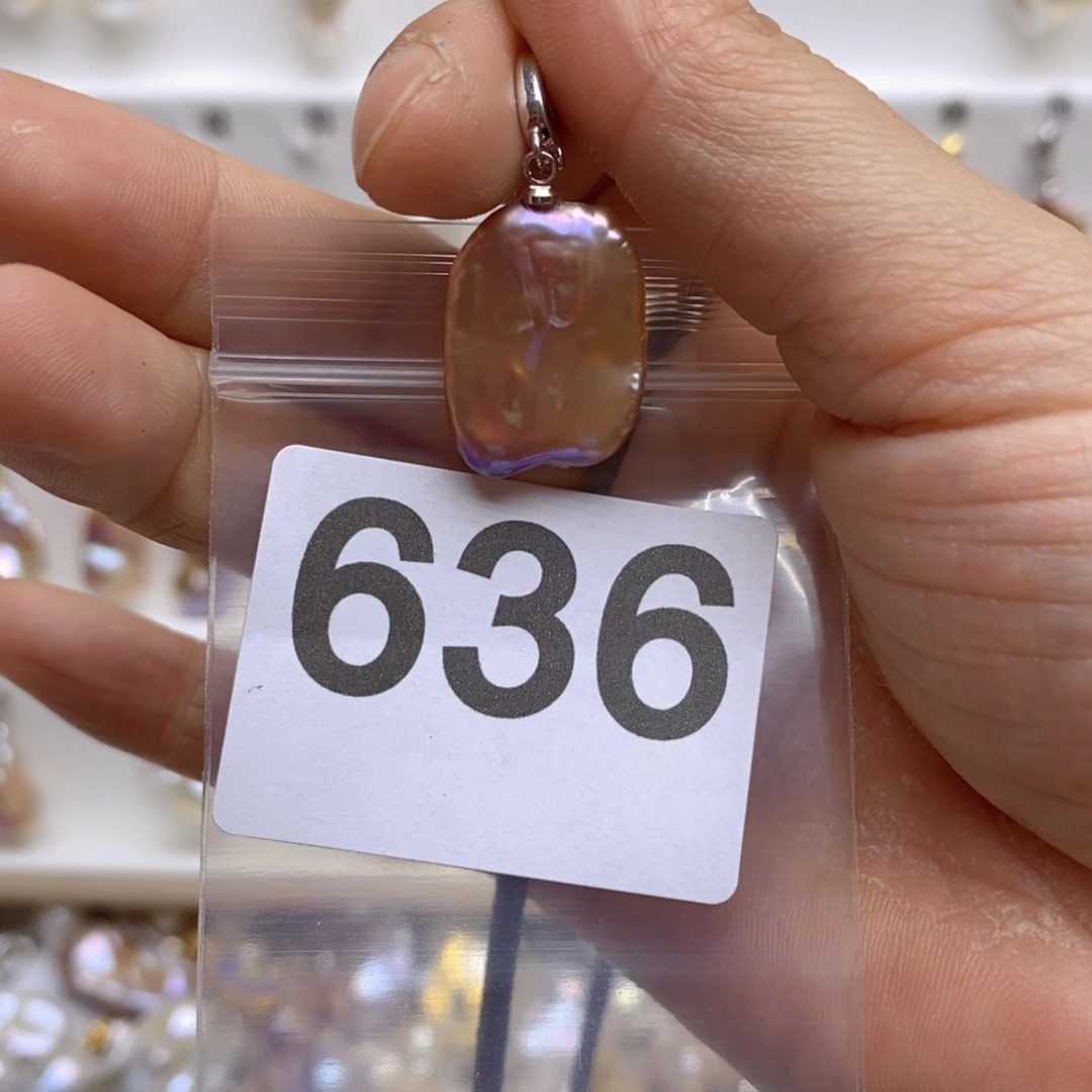 淡水珍珠颈饰银S925镶嵌636